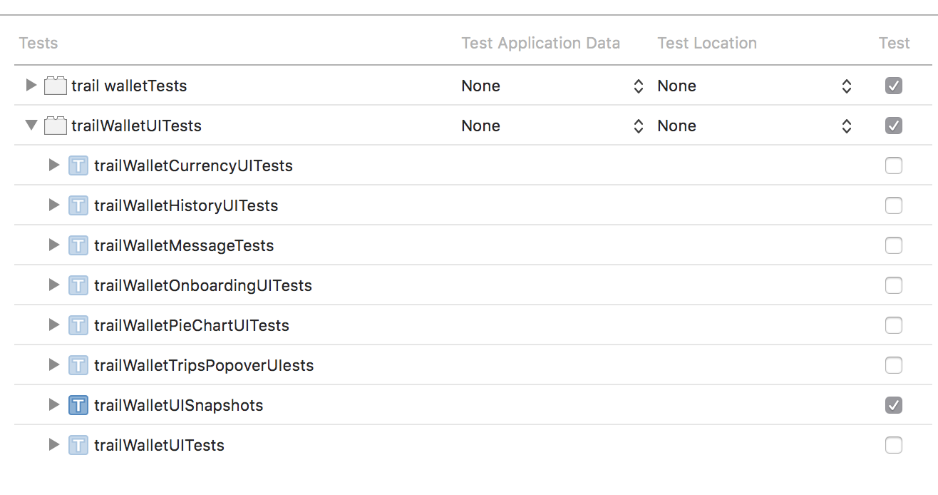 Screenshot showing how to edit the Test target of the new scheme in Xcode