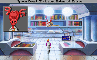 A screenshot of the computer shop in Space Quest IV