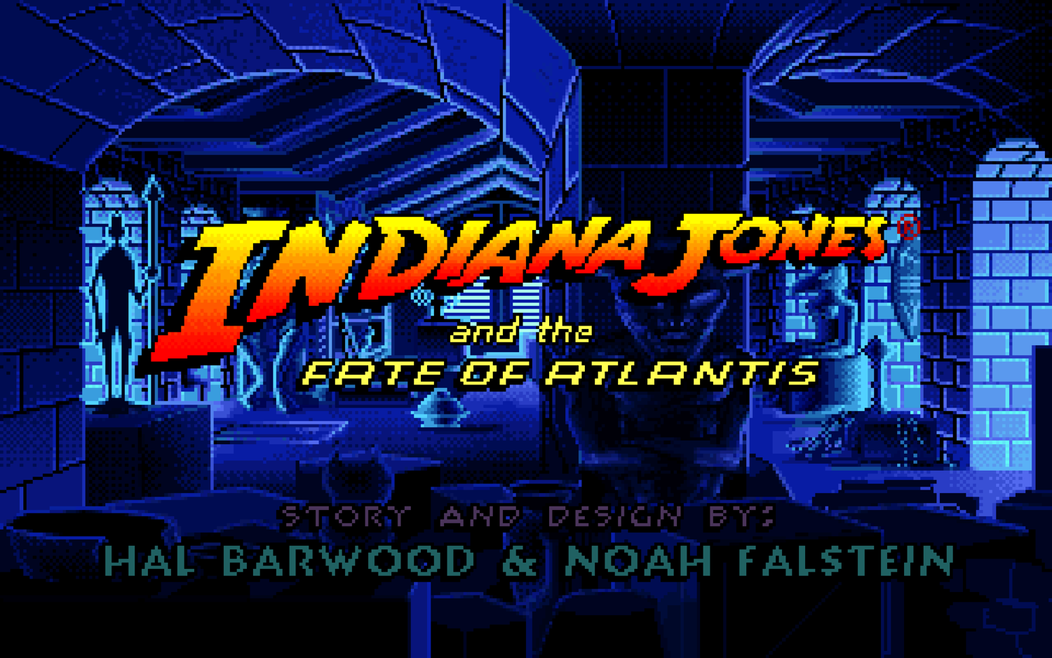 The title card for the LucasArts graphic adventure Indiana Jones and the Fate of Atlantis